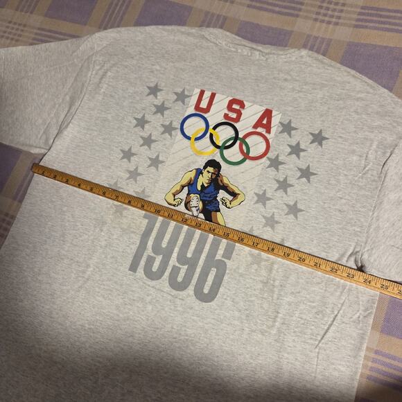 Vintage Atlanta Olympics T Shirt Hanes XXL 90s NOS 1996 Track Field Hurdles Rare - Picture 6 of 10